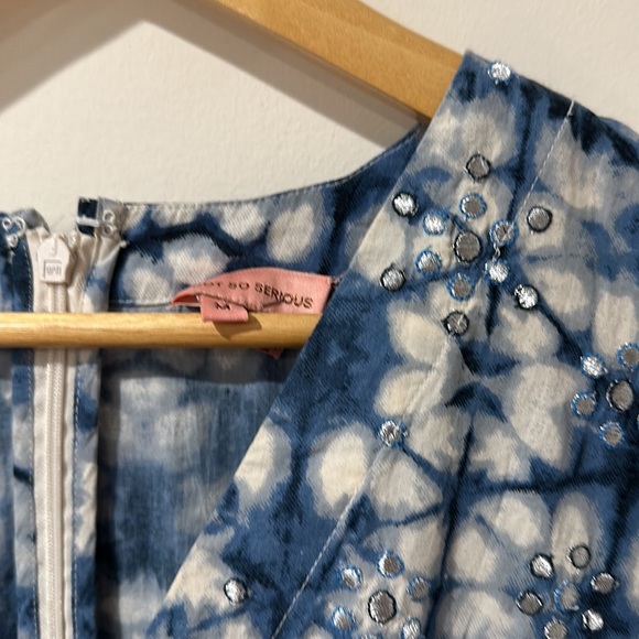 • Not So Serious by Pallavi Mohan • Anthropologie Behati Mini Dress Tie Dye Md - Picture 5 of 7